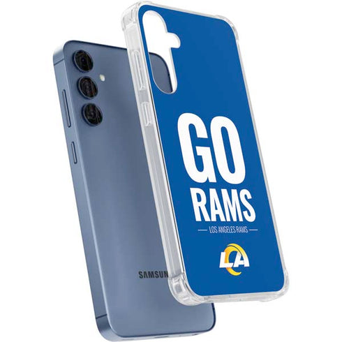 NFL Los Angeles Rams Team Motto Galaxy A55 5G Clear Case