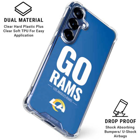 NFL Los Angeles Rams Team Motto Galaxy S25 Clear Case