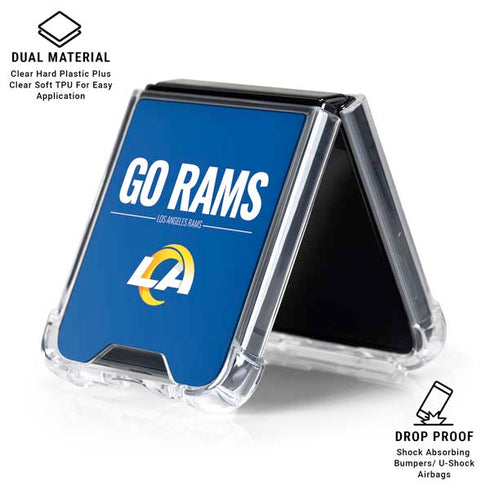 NFL Los Angeles Rams Team Motto Galaxy Z Flip6 Clear Case