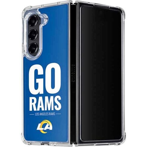 NFL Los Angeles Rams Team Motto Galaxy Z Fold5 5G Clear Case