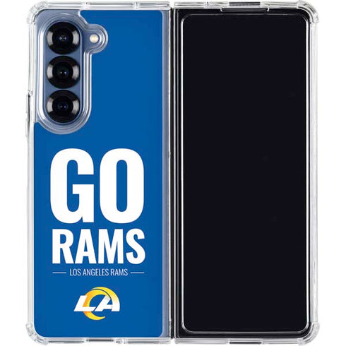 NFL Los Angeles Rams Team Motto Galaxy Z Fold6 Clear Case