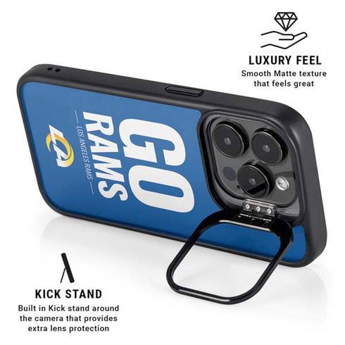 NFL Los Angeles Rams Team Motto iPhone 14 Pro Max Kickstand Case