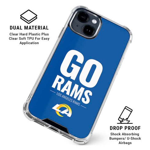 NFL Los Angeles Rams Team Motto iPhone 15 Clear Case