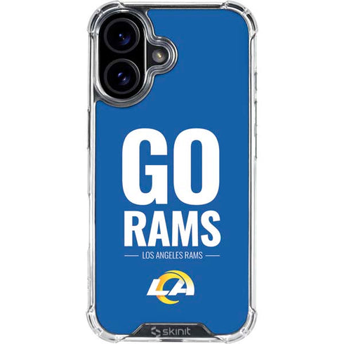 NFL Los Angeles Rams Team Motto iPhone 16 Plus Clear Case