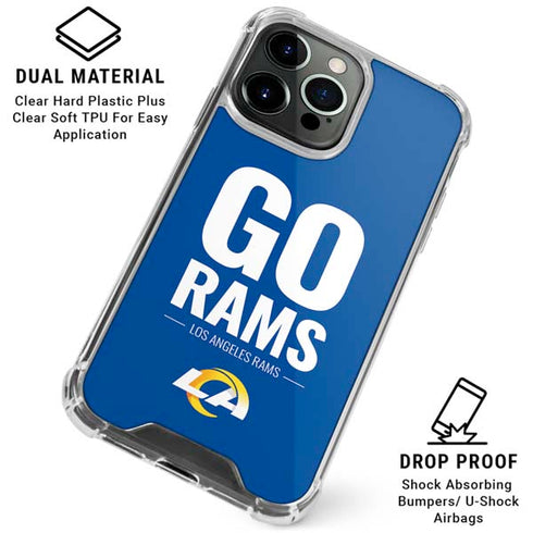 NFL Los Angeles Rams Team Motto iPhone 16 Pro Max Clear Case