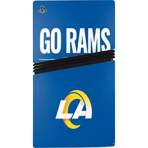 NFL Los Angeles Rams Team Motto PS5 Pro Disk Console Skin