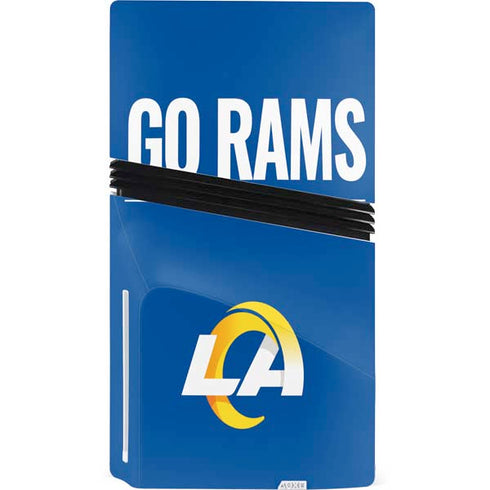 NFL Los Angeles Rams Team Motto PS5 Pro Disk Console Skin