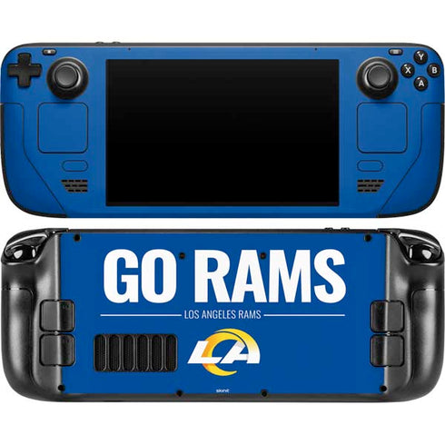 NFL Los Angeles Rams Team Motto Steam Deck Handheld Gaming Computer OLED Skin