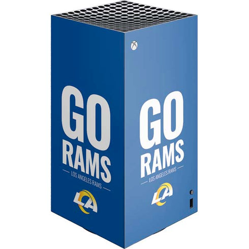 NFL Los Angeles Rams Team Motto XBox Series X Digital Edition Console Skin