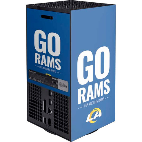 NFL Los Angeles Rams Team Motto XBox Series X Digital Edition Console Skin