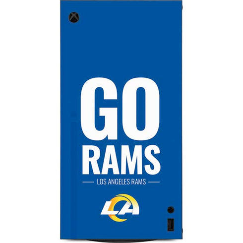 NFL Los Angeles Rams Team Motto XBox Series X Digital Edition Console Skin