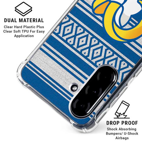 NFL Los Angeles Rams Trailblazer Galaxy A36 5G Clear Case