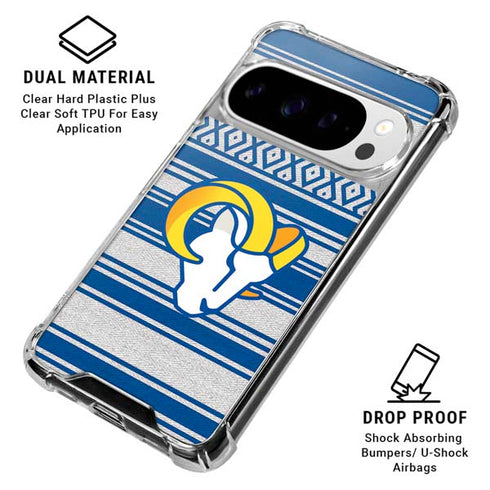 NFL Los Angeles Rams Trailblazer Google Pixel 10 Pro XL Clear Case