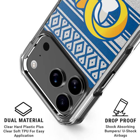 NFL Los Angeles Rams Trailblazer iPhone 18 Pro Clear Case