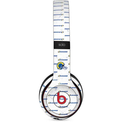 NFL Los Angeles Rams White Logo Blast Beats Solo 3 Wireless Skin