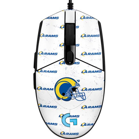 NFL Los Angeles Rams White Logo Blast G203 Prodigy RGB Wired Gaming Mouse Skin
