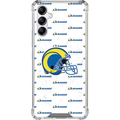 NFL Los Angeles Rams White Logo Blast Gabb Phone 4 Clear Case