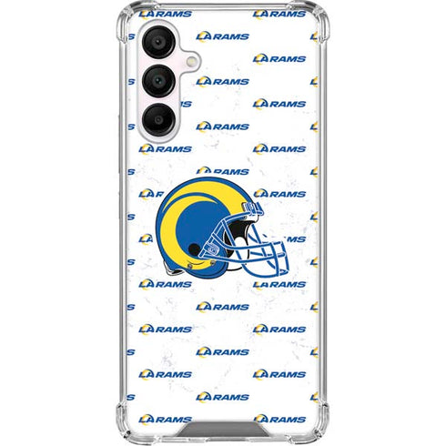 NFL Los Angeles Rams White Logo Blast Galaxy A16 5G Clear Case