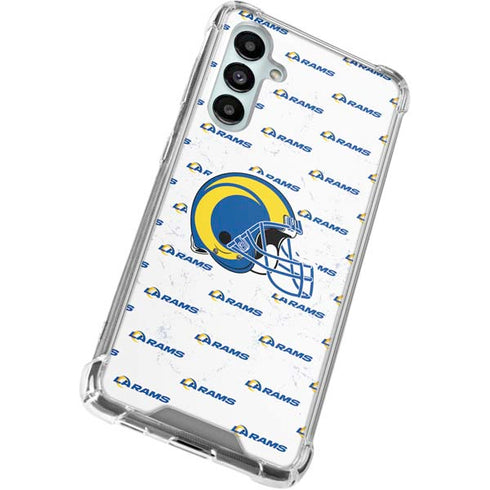NFL Los Angeles Rams White Logo Blast Galaxy A16 5G Clear Case