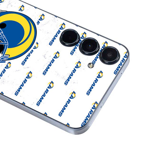 NFL Los Angeles Rams White Logo Blast Galaxy A35 5G Skin