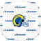 NFL Los Angeles Rams White Logo Blast Galaxy Buds Live Skin