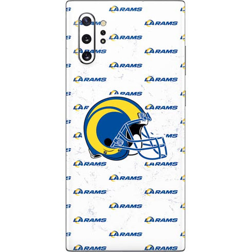 NFL Los Angeles Rams White Logo Blast Galaxy Note 10 Plus Skin