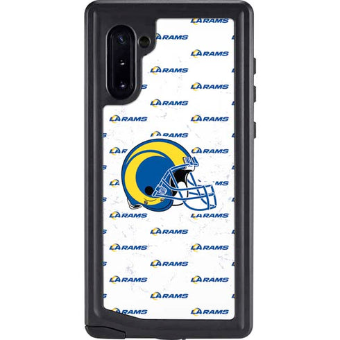 NFL Los Angeles Rams White Logo Blast Galaxy Cases