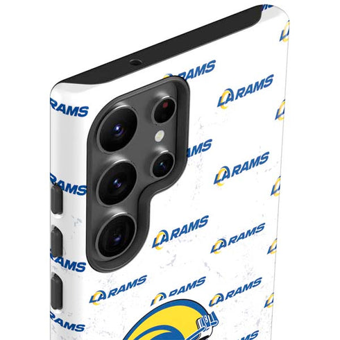 NFL Los Angeles Rams White Logo Blast Galaxy S23 Ultra Pro Case