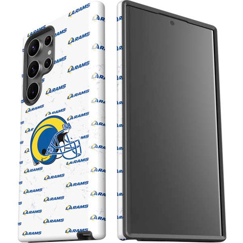 NFL Los Angeles Rams White Logo Blast Galaxy S23 Ultra Pro Case