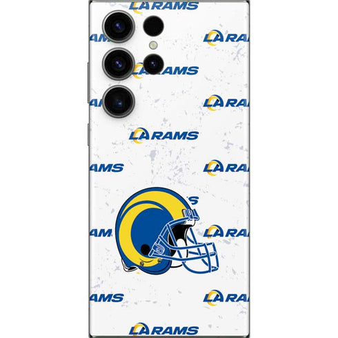 NFL Los Angeles Rams White Logo Blast Galaxy Skins