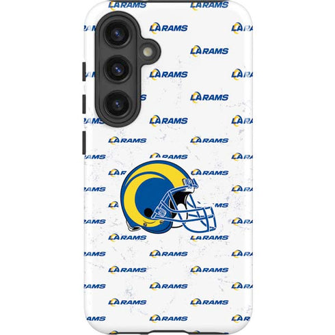NFL Los Angeles Rams White Logo Blast Galaxy S25 Impact Case