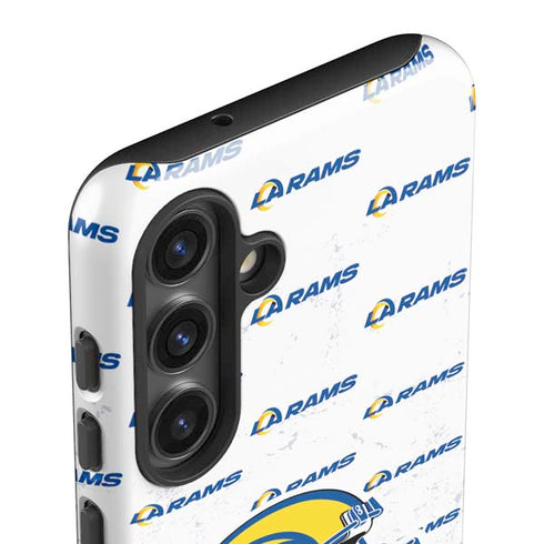 NFL Los Angeles Rams White Logo Blast Galaxy S25 Plus Impact Case