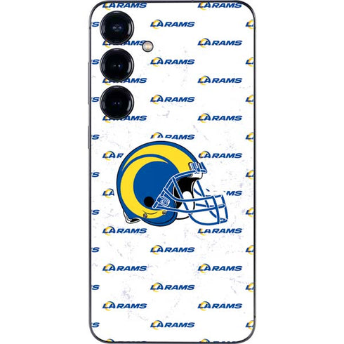 NFL Los Angeles Rams White Logo Blast Galaxy S25 Plus Skin