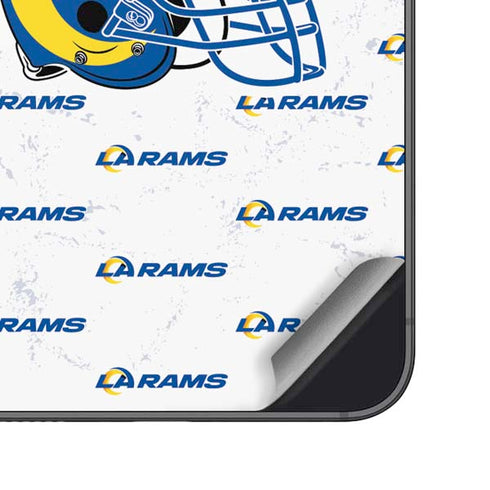 NFL Los Angeles Rams White Logo Blast Galaxy S25 Plus Skin