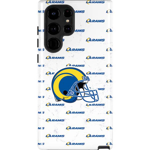 NFL Los Angeles Rams White Logo Blast Galaxy S25 Ultra Impact Case