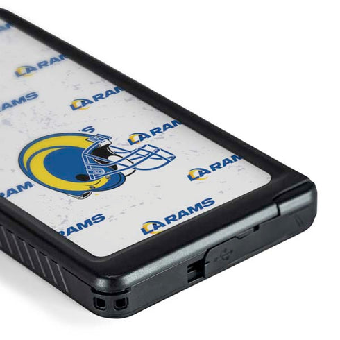 NFL Los Angeles Rams White Logo Blast Galaxy S24 Ultra Waterproof Case