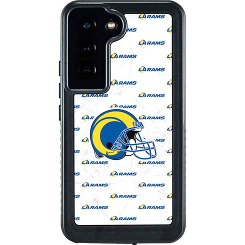 NFL Los Angeles Rams White Logo Blast Galaxy S24 Waterproof Case