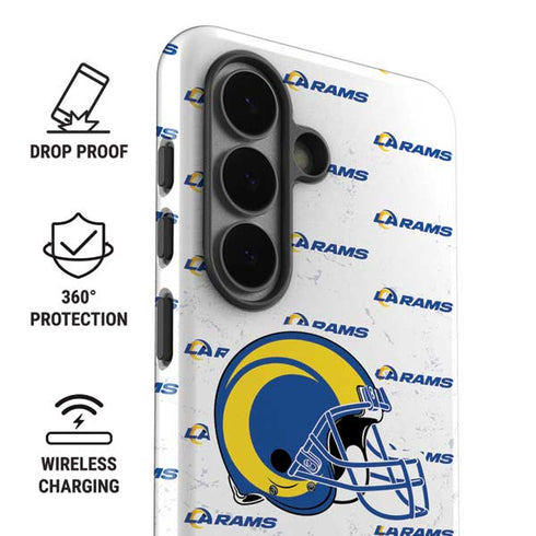 NFL Los Angeles Rams White Logo Blast Galaxy S26 Impact Case
