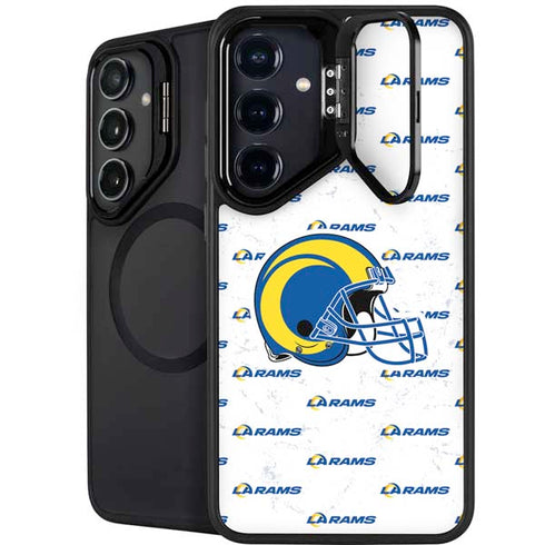 NFL Los Angeles Rams White Logo Blast Galaxy S26 Plus Kickstand Case