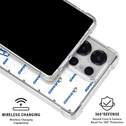 NFL Los Angeles Rams White Logo Blast Galaxy S26 Ultra Clear Case