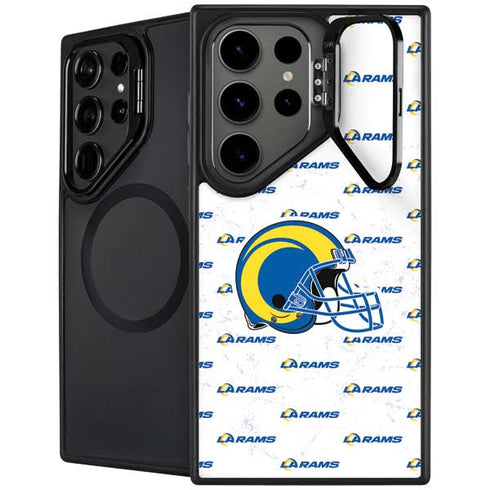 NFL Los Angeles Rams White Logo Blast Galaxy S26 Ultra Kickstand Case