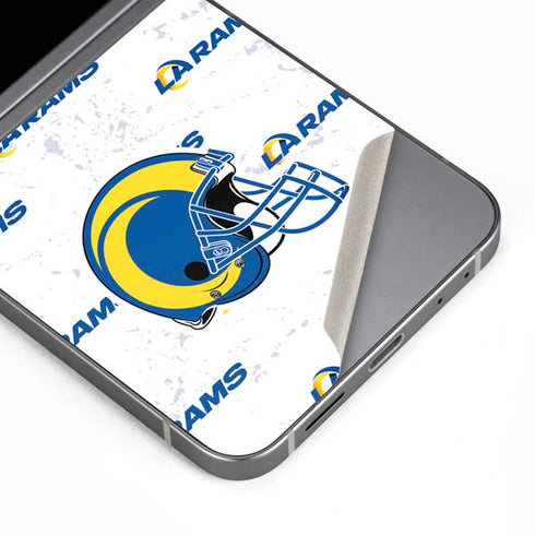 NFL Los Angeles Rams White Logo Blast Galaxy Z Flip6 Skin