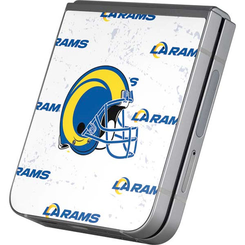 NFL Los Angeles Rams White Logo Blast Galaxy Z Flip6 Skin