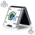 NFL Los Angeles Rams White Logo Blast Galaxy Z Flip6 Clear Case