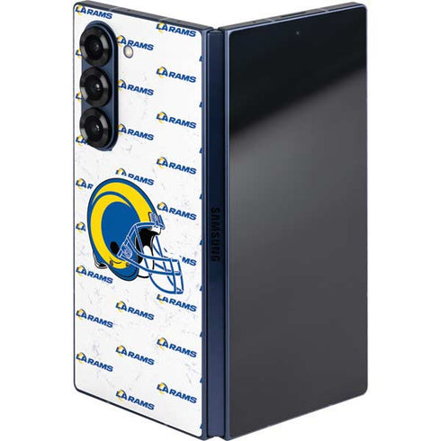 NFL Los Angeles Rams White Logo Blast Galaxy Z Fold6 Skin