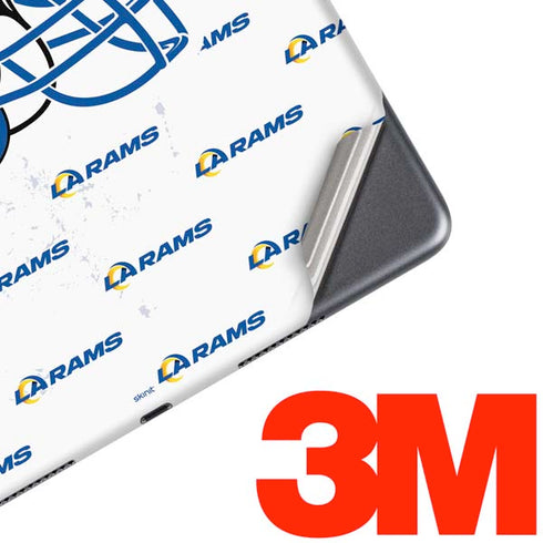NFL Los Angeles Rams White Logo Blast iPad Skins