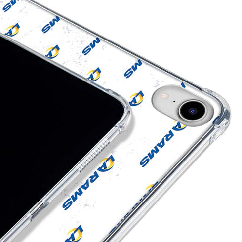 NFL Los Angeles Rams White Logo Blast iPad 11th Gen (2025) Clear Case