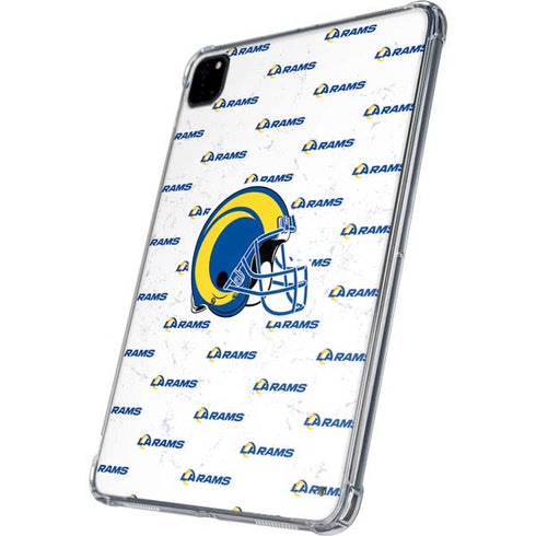 NFL Los Angeles Rams White Logo Blast iPad Pro 11in (2024) Clear Case
