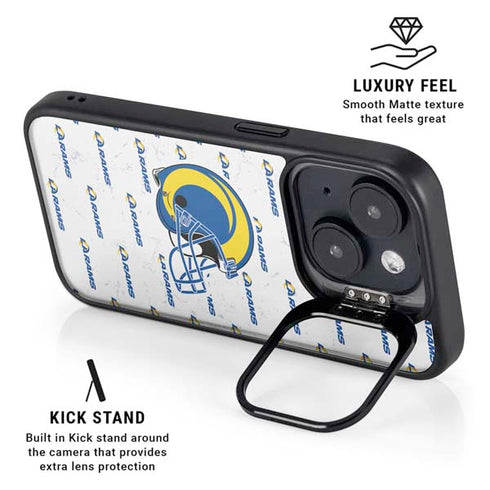 NFL Los Angeles Rams White Logo Blast iPhone 13 Kickstand Case