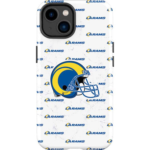 NFL Los Angeles Rams White Logo Blast iPhone 15 Impact Case